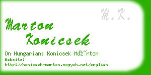 marton konicsek business card